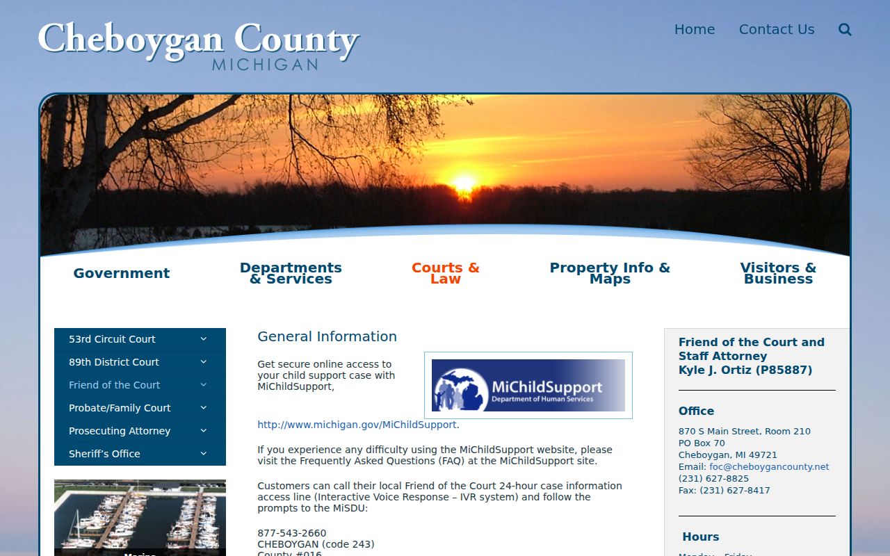 Cheboygan County Friend of the Court restricted record access rules for warrant files